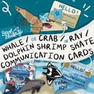 Whale / Dolphin, Ray / Skate, Crab / Shrimp Communication Card Listing